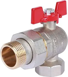 Кран шаровый с американкой угловой 1&quot;в x 1&quot;н Rommer RBV-0006-0610225, 1