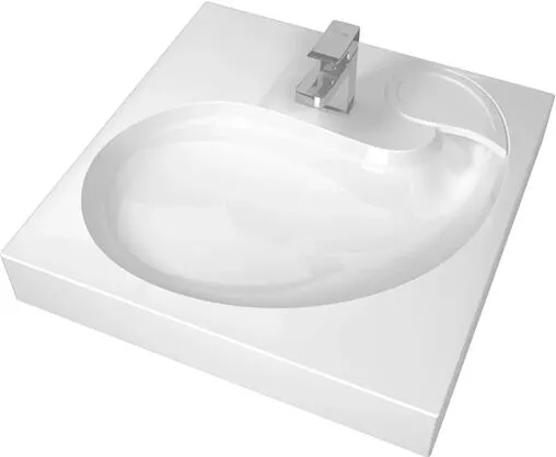 Раковина Uperwood UPD Comforty 60 c кронштейнами белый 291021038