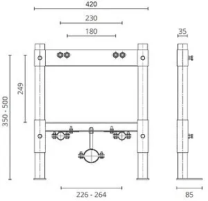 Инсталляция для биде CTESI Solid bide BK0204010 Инсталляция для биде CTESI Solid bide BK0204010, 2