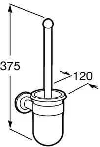 Ёршик для унитаза Roca Hotels Classic хром 815480001, 2