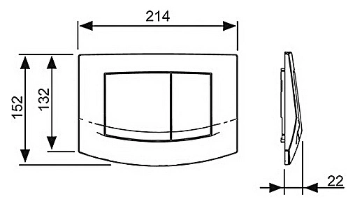 Клавиша смыва для унитаза TECEambia 9240240 белый антибактериальный