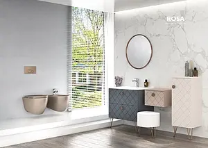 Пуфик Isvea Rosa 40 белый/бронза 21RA9001040I, 5