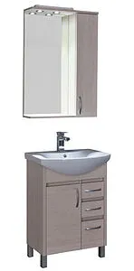 Шкаф-зеркало Aquanet Донна 60 R дуб белый 00169038, 3