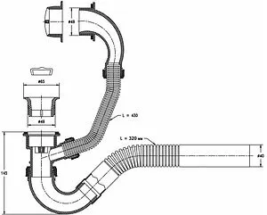 Слив-перелив для ванны VIRPlast Эконом белый 30980143 Слив-перелив для ванны VIRPlast Эконом белый 30980143, 2