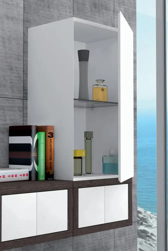 Шкаф Aquaton Интегро 40 белый/венге 1A142703INH10, 5