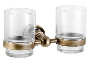Стакан двойной Aquanet брашированная бронза 3884D Стакан двойной Aquanet брашированная бронза 3884D, 1