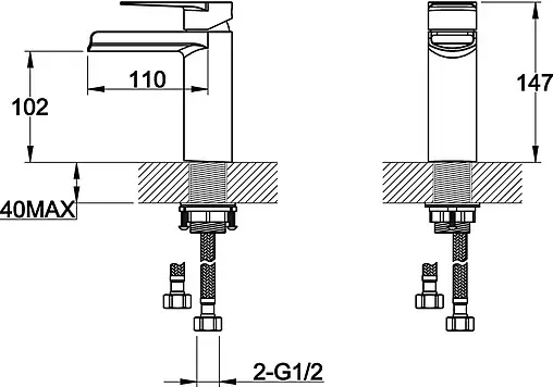Смеситель для раковины BelBagno Carin хром CAR-LVM3-CRM