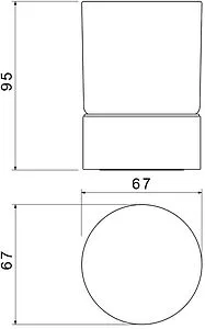 Стакан Aquatek Лира хром AQ4428CR, 2