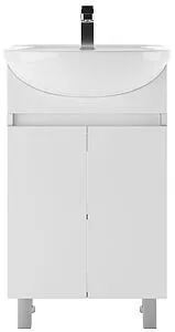 Тумба-умывальник напольный Айсберг Норма 50 белый DA1628T+46200081927581, 3