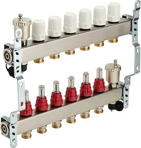 Группа коллекторная с расходомерами 6 отводов 1&quot;в/в x ¾&quot;ек Valtec VTc.586.EMNX.0606, 3