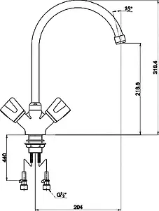 Смеситель для кухни Timo Porto 0253FN chrome, 2