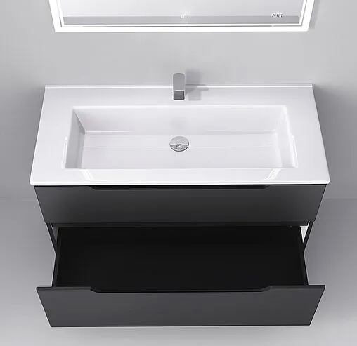 Тумба-умывальник подвесная Jorno Slide 105 антрацит Sli.01.105/P/A+4640021064740 Тумба-умывальник подвесная Jorno Slide 105 антрацит Sli.01.105/P/A+4640021064740