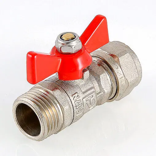 Кран шаровый с переходом на мп трубу 16мм x ½&quot;н Valtec VT.341.N.1604