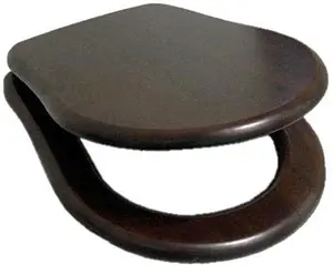 Крышка-сиденье для унитаза Kerasan Retro дерево/хром 109040 Крышка-сиденье для унитаза Kerasan Retro дерево/хром 109040, 1