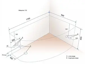 Ванна акриловая Triton Мишель 170x96 L Н0000000203, 3
