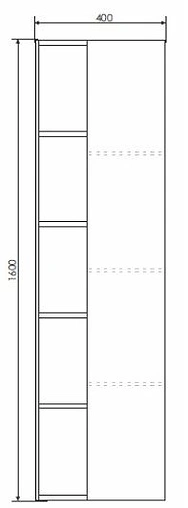 Шкаф-пенал подвесной Comforty Милан 40 белый 00004136467CF