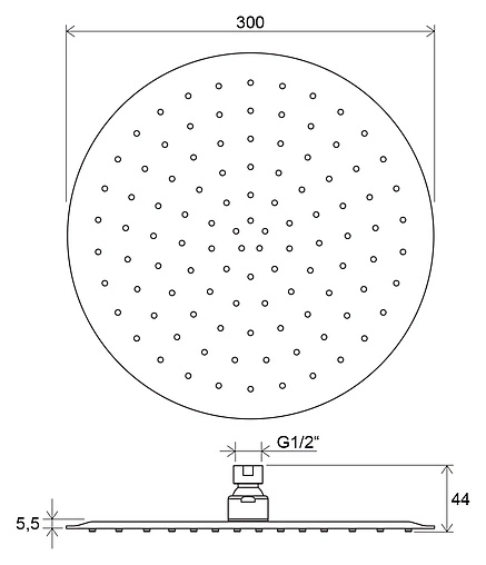 Лейка верхнего душа Ravak Chrome 984.00 хром X07P336