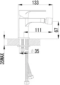 Смеситель для биде Lemark plus Grace хром LM1508C Смеситель для биде Lemark plus Grace хром LM1508C, 2