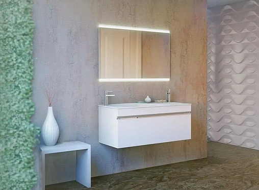 Зеркало с подсветкой Raval Hotte 100 белый Hot.02.100/W