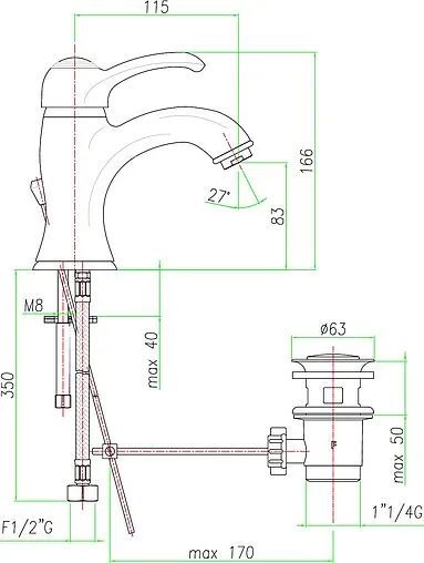 Смеситель для раковины Fiore Jafar хром 47CR5221 Смеситель для раковины Fiore Jafar хром 47CR5221