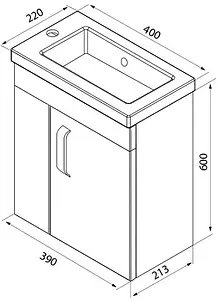 Тумба под умывальник подвесная IDDIS Torr 40 белый TOR40W1i95 Тумба под умывальник подвесная IDDIS Torr 40 белый TOR40W1i95, 2