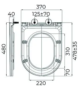 Крышка-сиденье для унитаза с микролифтом Terminus Классик белый 92S02W Крышка-сиденье для унитаза с микролифтом Terminus Классик белый 92S02W, 2