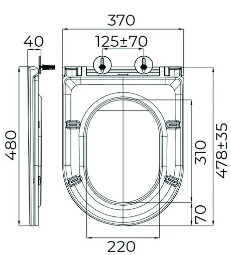 Крышка-сиденье для унитаза с микролифтом Terminus Классик белый 92S02W