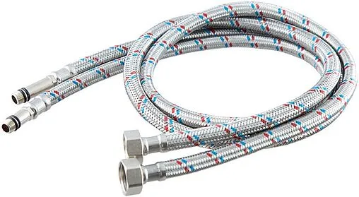 Гибкая подводка для смесителя (пара) Azario 1.2м x ½&quot;в x М10x1 L18/35мм AZ-120MF