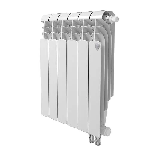 Радиатор биметаллический 5 секций нижнее правое подключение Royal Thermo Vittoria Super 500 2.0 VDR80 Bianco Traffico RTVSVDR250005