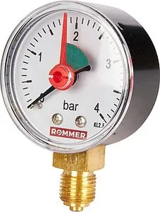 Манометр радиальный Rommer 50 мм 4 бар ¼&quot; RIM-0008-500408, 3