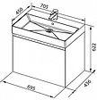 Тумба-умывальник подвесная Aquanet Йорк 70 белый 00202093+00198207