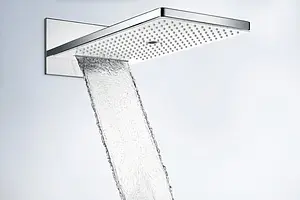 Лейка верхнего душа Hansgrohe Rainmaker Select 580 3jet EcoSmart белое стекло/хром 24011400 Лейка верхнего душа Hansgrohe Rainmaker Select 580 3jet EcoSmart белое стекло/хром 24011400, 4