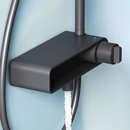 Душевая система со смесителем для ванны Am.Pm X-Joy чёрный матовый F0785A722 Душевая система со смесителем для ванны Am.Pm X-Joy чёрный матовый F0785A722