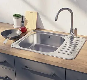 Мойка кухонная IDDIS Barse 65 L хром BAR65SLi77, 3