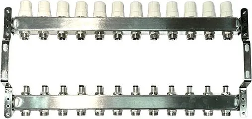 Группа коллекторная без расходомеров 12 отводов 1&quot;в/в x ¾&quot;ек Uni-fitt OPTIMAL 451B4312.RU