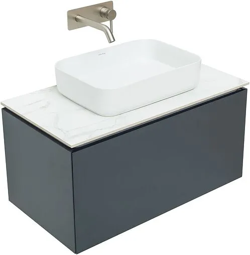 Тумба-умывальник подвесная Allen Brau Infinity 85 антрацит 1.21002.AM+