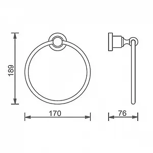 Полотенцедержатель Aquanet брашированная бронза 3880, 2