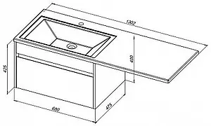 Тумба-умывальник подвесная над стиральной машиной Aquanet Токио 130 L белый 00237745+00235499 Тумба-умывальник подвесная над стиральной машиной Aquanet Токио 130 L белый 00237745+00235499, 2