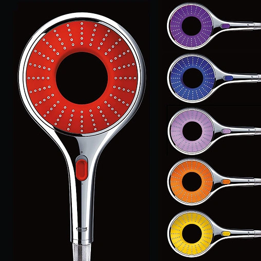 Лейка ручного душа Grohe Rainshower Icon хром/красный 27443000 Лейка ручного душа Grohe Rainshower Icon хром/красный 27443000