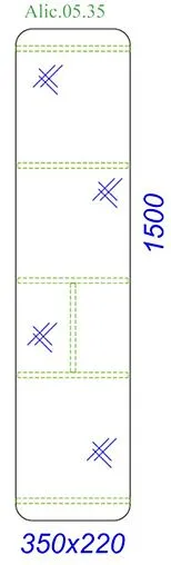 Шкаф-пенал подвесной Aqwella Alicante 35 белый Alic.05.35