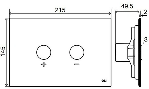 Клавиша смыва для унитаза OLI Blink 878782 бронза