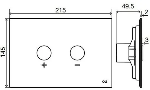 Клавиша смыва для унитаза OLI Blink 883246 золото
