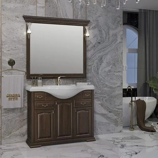 Тумба под умывальник напольный Opadiris Риспекто 100 орех антикварный Z0000001784