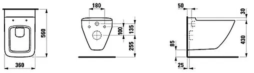 Унитаз подвесной Laufen Palace белый 8.2070.0.000.000.1