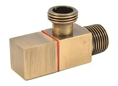 Кран шаровый угловой ½"н x ⅜"н латунь Schlosser Square 606000061 Кран шаровый угловой ½"н x ⅜"н латунь Schlosser Square 606000061