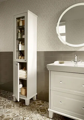 Шкаф-пенал напольный Roca Carmen 44 сатин белый 857137415