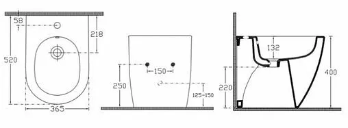 Биде напольное ISVEA Infinity белый 10NF42001