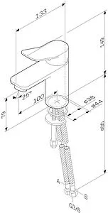 Смеситель для раковины Am.Pm X-Joy чёрный матовый F85A02122 Смеситель для раковины Am.Pm X-Joy чёрный матовый F85A02122, 2