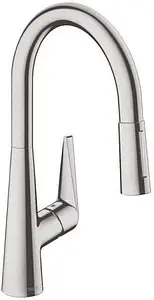 Смеситель для кухни с выдвижным изливом Hansgrohe Talis M51 200 2jet под сталь 72813800 Смеситель для кухни с выдвижным изливом Hansgrohe Talis M51 200 2jet под сталь 72813800, 1