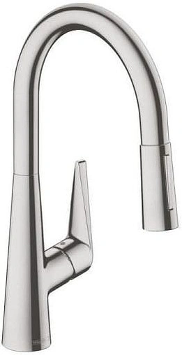 Смеситель для кухни с выдвижным изливом Hansgrohe Talis M51 200 2jet под сталь 72813800